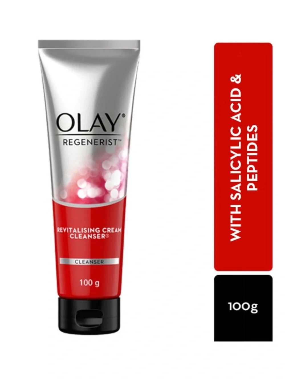 TWO (2) OLAY Regenerist Revitalising Cream Cleanser - Red and Silver Tubes 100g